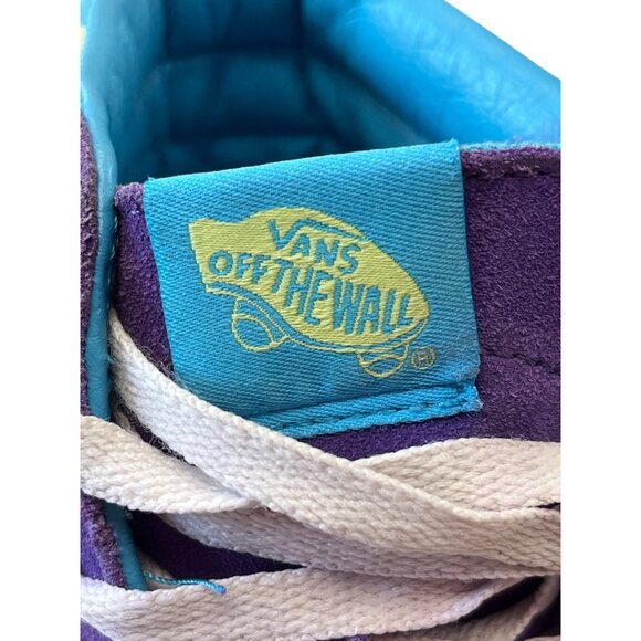 Vans unisex Sk8 Hi Purple Green Checkerboard Sneaker Sz 9 SKU 8997 - Picture 7 of 16